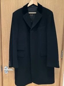 Abrigo negro Daks - Clásico de lana - Cuello de terciopelo negro - 50 EUR/40R - Imagen 1 de 8