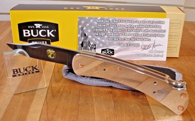 SUPERB JOE HOUSER CUSTOM BUCK KNIFE 110 HUNTER INSIDE OUT DLC BOS S30V BLADE USA - Image 1 of 4