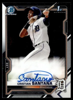 2021 Bowman Chrome 1st Auto Cristian Santana #CPA-CS A - Image 1 of 2