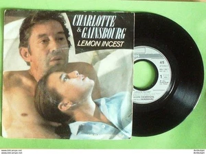 Gainsboug Serge & Charlotte 45T SP Lemon incest 1984 - Imagen 1 de 2