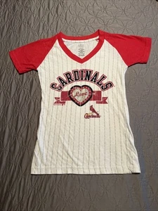 St Louis CARDINALS Girl’s T-shirt  7/8 MLB Genuine Merchandise Short Sleeve Top - Picture 1 of 6