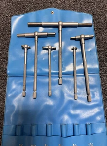Set 6 pezzi misuratori telescopici di precisione manometri fori foro a T senza marca USA - Foto 1 di 14