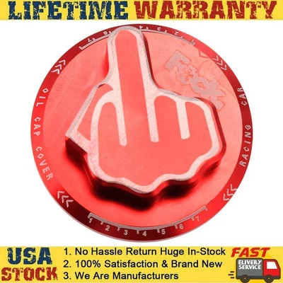 Screw-In Middle Finger Oil Filler Tank Cap Valve Trim Cover For Honda Acura S - Image 1 of 4