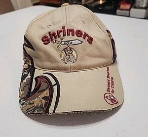 Atlanta Cap Company Tan Baseball Cap For Shriners Hospital  Embroidered Logo EUC - Picture 1 of 6
