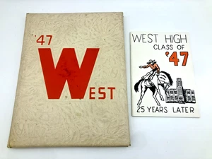 Anuario 1947 West High School Denver CO WESTWARD HO y folleto de la 25ª reunión! - Imagen 1 de 24