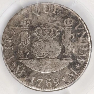 Mexico: Charles III 2 Reales 'Pillars' 1769 Mo-M NGC VF Genuine Details - Image 1 of 4