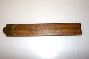 Vintage Stanley Rule & Level Co. No. 54 klappbares Holzlineal Messing 24 Zoll Made in USA - Bild 1 von 9