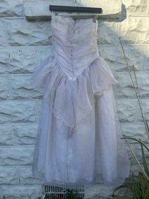 Vintage 1980’s Tutu Dress Women’s Pink Sparkle Glenda Gown Prom Strapless - Image 1 of 4