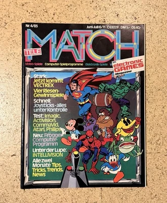 TeleMatch Nr. 4/83 Juni-Juli 1983 • Vectrex Atari 2600 Intellivision Magazin - Bild 1 von 4