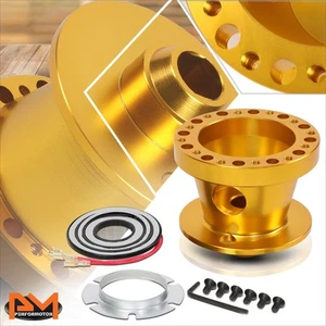 For 84-04 Mustang/84-86 Ranger 6-Bolt Steering Wheel Quick Release Adapter Gold - Picture 1 of 5