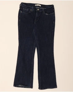 LEVI'S Womens 525 Bootcut Jeans US 8 Medium W29 L30 Navy Blue Cotton BK11 - Picture 1 of 3