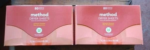 Method Dryer Sheets Nectarine Blossom 80 Sheets Per Box 2 Pack FREE SHIP - Picture 1 of 1