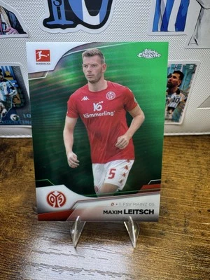 2022-23 Topps Chrome Bundesliga - MAXIM LEITSCH Green Wave Refractor /99 Mainz - Image 1 of 2