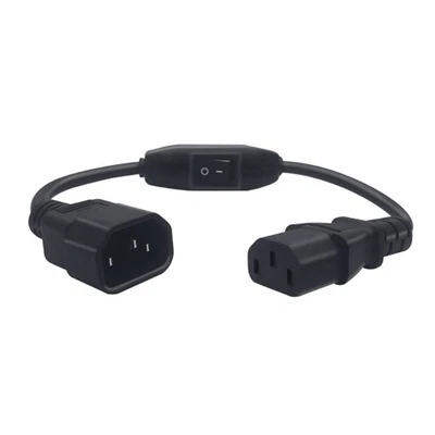 C14 to C13 Power Extend Cord with Switches 12 Power Extension Cable for UPS - Image 1 of 4