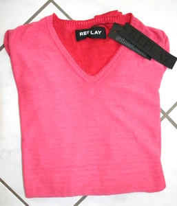 Dünner Sommer PULLOVER - REPLAY - Größe L - Pink - V-Ausschnitt NEU mit Etikettt - Bild 1 von 5