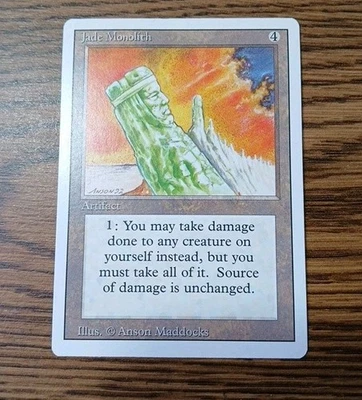 MTG  Revised  Jade Monolith  LP+  - Image 1 of 4