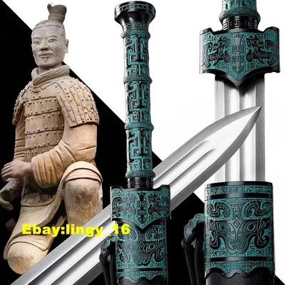 Retro Qin Saber Battle Sword 秦王战剑 Sharp 1095Carbon Steel Chinese KUNGFU Dao Jian - Image 1 of 4