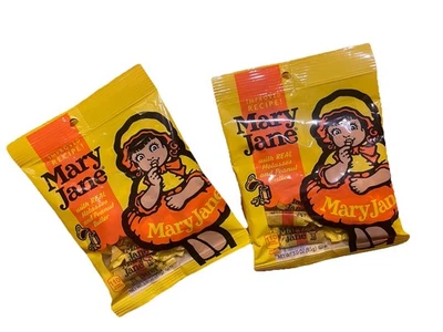 X2 Mary Jane 3 oz. c/ Receita REAL de doces de melaço e manteiga de amendoim melhorada nova - Imagem 1 de 2