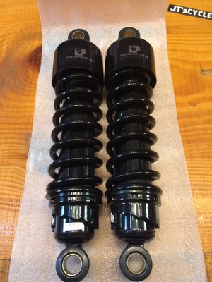 Amortiguadores traseros Progressive 412 negros de 12,5" Harley Touring XL de 1977-2005 Foto 1 de 3