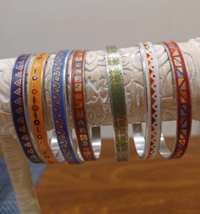 handmade, aluminum, thin washi cuff bracelet - Picture 1 of 8