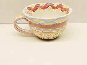 Vintage MacKenzie Childs Aalsmeer Tulpe flache Teetasse - Bild 1 von 6