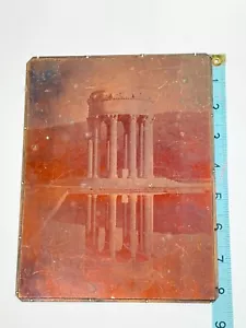 Old Copper Printing Plate -- REDWOOD CITY PULGAS WATER TEMPLE - Picture 1 of 6