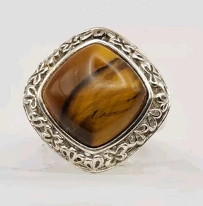Sterling Silver Tigers Eye Ring - Picture 1 of 6