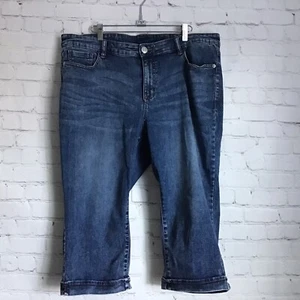 Jean Capris Lane Bryant Venezia Stretch Denim Pushers Mujer 18 Puños - Imagen 1 de 4