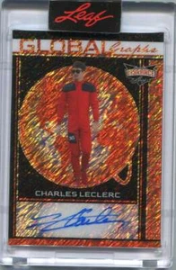 2023 Leaf Vibrance Global Graphs Orange Shimmer ggcl1 Charles Leclerc Auto 1/1 - Picture 1 of 1