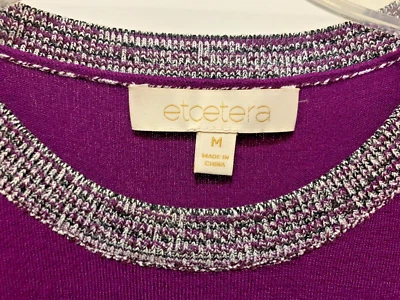 Top tejido manga corta Etcetera - púrpura - talla M Foto 1 de 4