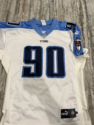 Tennessee Titans NFL Jersey Puma Signed Jersey White Jevon Kearse #90 Size 46 - Image 1 of 4
