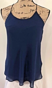Womens Norah Navy Blue Racerback Tank Sleeveless Blouse Top Sz. S - Picture 1 of 7