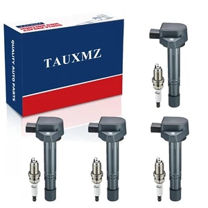 Ignition Coil UF400 and Spark Plugs ZFR6FGP Compatible with Honda Civic Pilot... - Picture 1 of 6