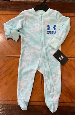 New Infant Boy Girl under Armour  one piece size 6/9 months Color Fuse Teal - Image 1 of 3