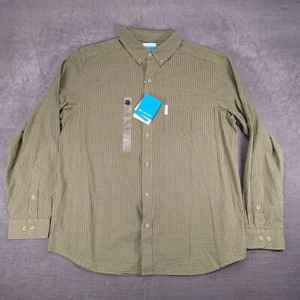 Columbia Out and Back Long Sleeve Button Up Shirt Gingham Check Mens L - Picture 1 of 13
