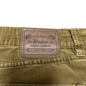 Polo Ralph Lauren Corduroy Pants Mens 40x30* Vintage Brown Cotton Chino - Picture 1 of 10
