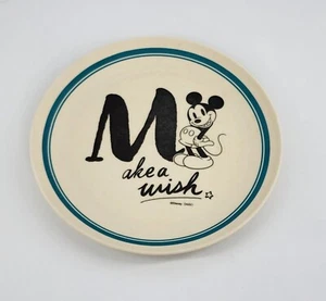 Daiso Walt Disney Mikey Mouse M Collector Plate Make A Wish Bamboo Fiber - Picture 1 of 6