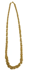 Collar Vintage Clásico Tono Dorado Metal Eslabones Entrelazados 24" Para Mujer - Imagen 1 de 3