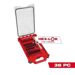 Milwaukee 49-22-5604 38 piezas Sae Tap & Die Packout Set con mango Hex-Lok 2 en 1 - Imagen 1 de 3