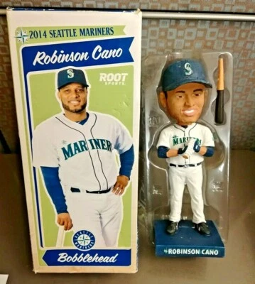 Robinson Cano Bobblehead Seattle Mariners At Bat Pose 2014 Root Sports Bobble  - Image 1 of 4