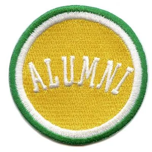 Alumni College Student Patch Waco Texas Yellow/Green Graduate Embroidered Iron O - Picture 1 of 2