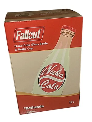 Original Bethesda Fallout 4 Nuka Cola Glass Rocket Bottle + 10 Bottle Caps - Image 1 of 2