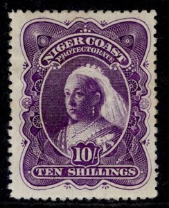 NIGERIA - Niger Coast Protectorate QV SG74b, 10s deep violet, M MINT. Cat £160. - Picture 1 of 1