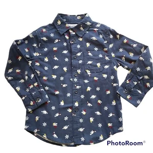 365 Kids Garanimals Boys Button Down Long Sleeve Christmas Dinosuar Shirt Size 6 - Picture 1 of 7