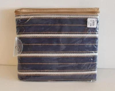Curtain 96" Pier 1 Imports Jute Stripe Indigo 2874357 Retail Value $44.95 8' NEW - Image 1 of 4