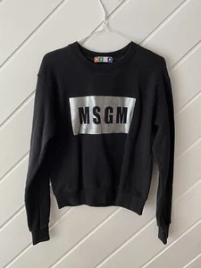 MSGM - Ladies Black/Silver Logo Sweatshirt - Size XS. - Picture 1 of 9