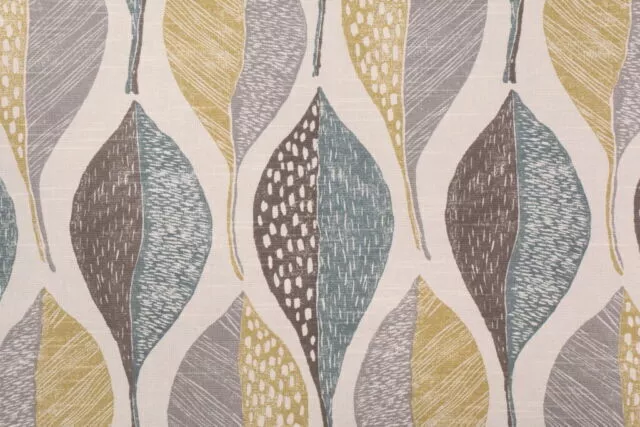 Robert Allen Woodblock Leaf Rain Multipurpose Fabric - Multicolor, 55in (231392)