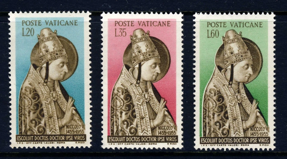 VATICAN CITY . 1955 Pope Nicholas V (197-199) . Mint Never Hinged - Image 1 of 1
