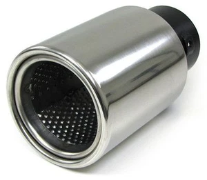 EMBOUT ECHAPPEMENT EN INOX ROND AVEC FIXATIONS 89 MM - LONGUEUR 150 MM - Picture 1 of 1
