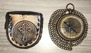 Brass Compass Engraved with Religious Scripture Verse Gift - Picture 1 of 5